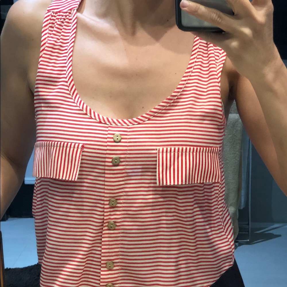 Short striped top